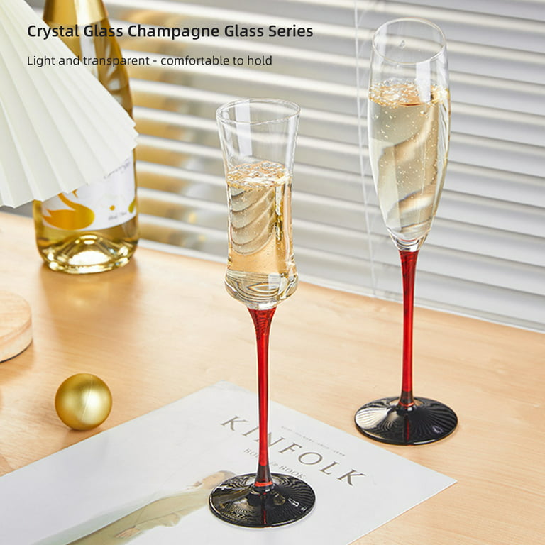 Wine Glass Wedding Gift Durable Creative Light European Luxury 2pcs Crystal Goblet, Size: One Size