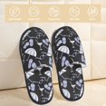 thumbnail image 2 of House Slippers for Women Men - beach stuff pattern Lightweight House Shoes Fuzzy Slippers, Soft Slip-On Cozy House Slippers for Woman Indoor Outdoor, 2 of 7