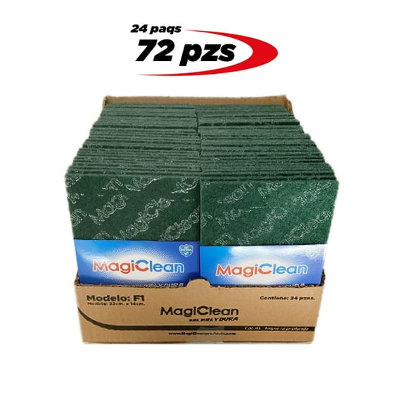 kit Fibra Verde Lava Trastes Gde 72 Pza MAGICLEAN
