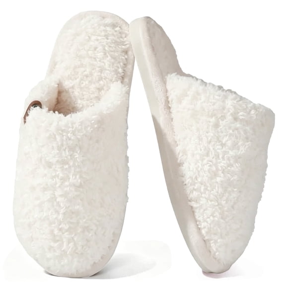 BERANMEY Cozy Slippers for Women Men Closed Toe Warm Womens Slippers with Fuzzy Lining Plush Soft Cozy House Slippers Shoes Slip-on Non slip Sole Comfortable for Indoor Bedroom Living Room