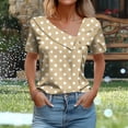 thumbnail image 2 of My Orders Cute Summer Tops for Women, Plus Size Shirts for Women Slim Fit Graphic Tees Womens Summer Tops Dressy Casual Cropped Short Sleeve Button Up Shirts for Women Print, 2 of 6