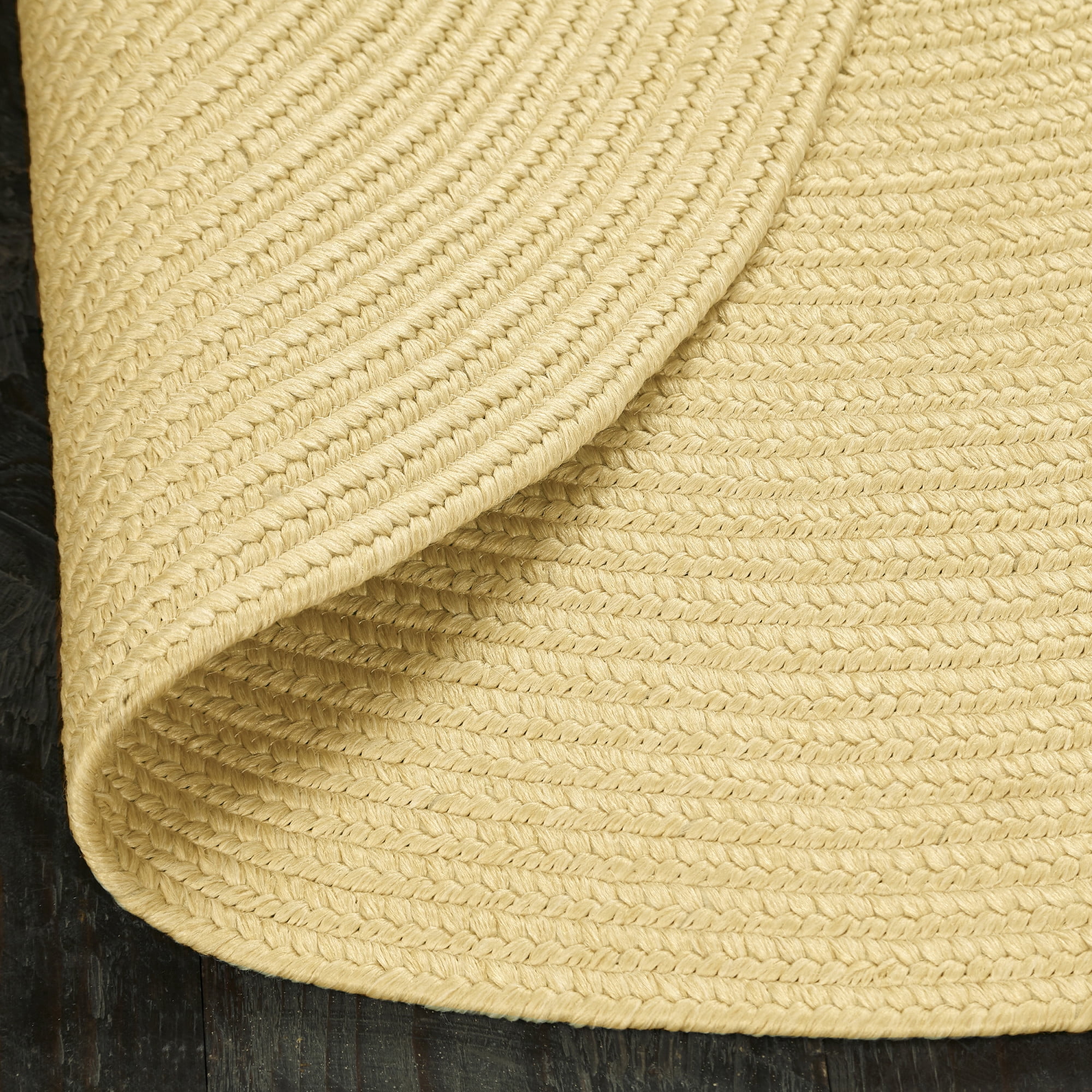 Superior Braided Indoor/ Outdoor Area Rug, 2' x 8' Oval, Cream