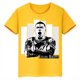 thumbnail image 3 of Camiseta deportiva de algodón amarilla de manga corta de verano para niños y niñas con estampado de avatar de Mbappé, 3 of 5