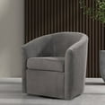 thumbnail image 3 of Odessa Barrel Style Swivel Accent chair in Ash Gray Performance Fabric, 3 of 9