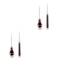 thumbnail image 1 of Wosthever Pack of 2 Awls Leathercraft Alloy Craft Sewing Manual Wood Handle Positioning Stitching Hole Maker Punching Tools Home uno 2Conjunto, 1 of 6