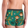thumbnail image 5 of Kll Monkeys Swinging From Palms Men'S Cotton Boxer Briefs Underwear-Small, 5 of 9