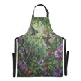 thumbnail image 2 of Kitchen Apron with 2 Pockets Adjustable waterproof Cooking Aprons for Women Men Chef Hummingbirds Dance in Leaves, 2 of 7