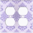 thumbnail image 3 of Metal Light Switch Plate Cover Damask Purple DAM003, 3 of 13