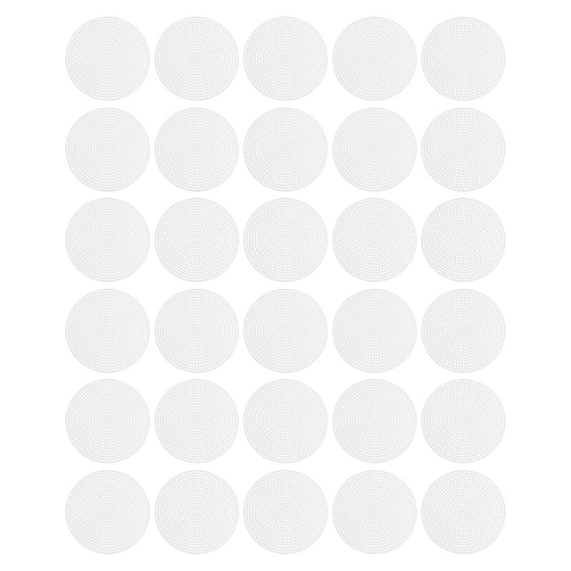 Luxshiny 30Pcs Lightweight White Round Plastic Mesh Canvas for Versatile Sewing and Yarn Crafting
