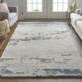 thumbnail image 6 of 4' X 6' Blue Gray And Ivory Wool Abstract Tufted Handmade Stain Resistant Area Rug, 6 of 10
