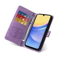thumbnail image 6 of Designed for Samsung Galaxy S23 FE Case Wallet,Women Flip Folio Cover with Butterfly & Flower Embossed PU Leather Stand Credit Card Holders Slots Wrist Strap Shockproof Phone Case,Purple, 6 of 9