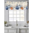 thumbnail image 4 of Thanksgiving Pumpkin Valances for Windows Fall Eucalyptus Leaf Beige Letter Rod Pocket Curtains Valance Short Window Treatment Drapes for Living Room, Bedroom Bathroom 60"&nbsp;W x 14" L, 4 of 5