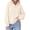 Beige, variant on PRETTYGARDEN Women's Quarter Zip Pullover Oversized Sweaters Collared Neck, Long Balloon Sleeve, Jumper Tops, Soft Cozy Knit, Ribbed Hem, Loose Fit, Fall Outfits, Winter Fashion Clothing