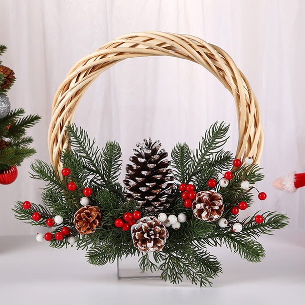 Corona Navideña de Abeto Xihbxyly con Forma de cono Decoración para Árbol de Navidad