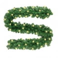 thumbnail image 1 of Guirnalda festiva de follaje artificial con luces LED, adorno navideño para el hogar, 220 ramas de 3m iluminadas. 220 rama 3m led, 1 of 8