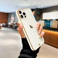 thumbnail image 4 of for iPhone 14 Pro Max Case Cute Clear Luxury Plating Bumper Slim Fit Shockproof Camera Lens Protection Soft TPU Silicone Electroplated Phone Case Cover for iPhone 14 Pro Max 6.7 inch, White, 4 of 16