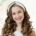 thumbnail image 3 of Unique Bargains Color Block Knotted Wide Headband Fashion Hair Accessories for Women Green 1.57" Width, 3 of 7