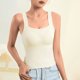 thumbnail image 1 of Blusa de pijama de manga corta para mujer, lisa, informal, a la moda, con cuello regular, sin mangas, para dormir, pijamas para mujer, 1 of 4