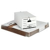 Universal 75130 Economy Storage Box with Tie Closure- Legal- Fiberboard- White- 12-Carton