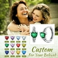 thumbnail image 4 of Silvora Sterling Silver Birthstone Hoop Earrings for Women Celtic Knot Created Diamond Dainty Earring Birthday Christmas Valentines Jewelry Gift, July, 4 of 9