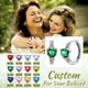 thumbnail image 3 of Pendientes de aro de plata de ley con piedras natales Silvora para mujer. Diamantes creados. Delicada joya de regalo para cumpleaños o Navidad, 3 of 8