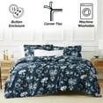 thumbnail image 4 of Southshore Fine Living, Inc. 100% Cotton Duvet Cover California King Size, Comforter Cover, Blue, 4 of 7