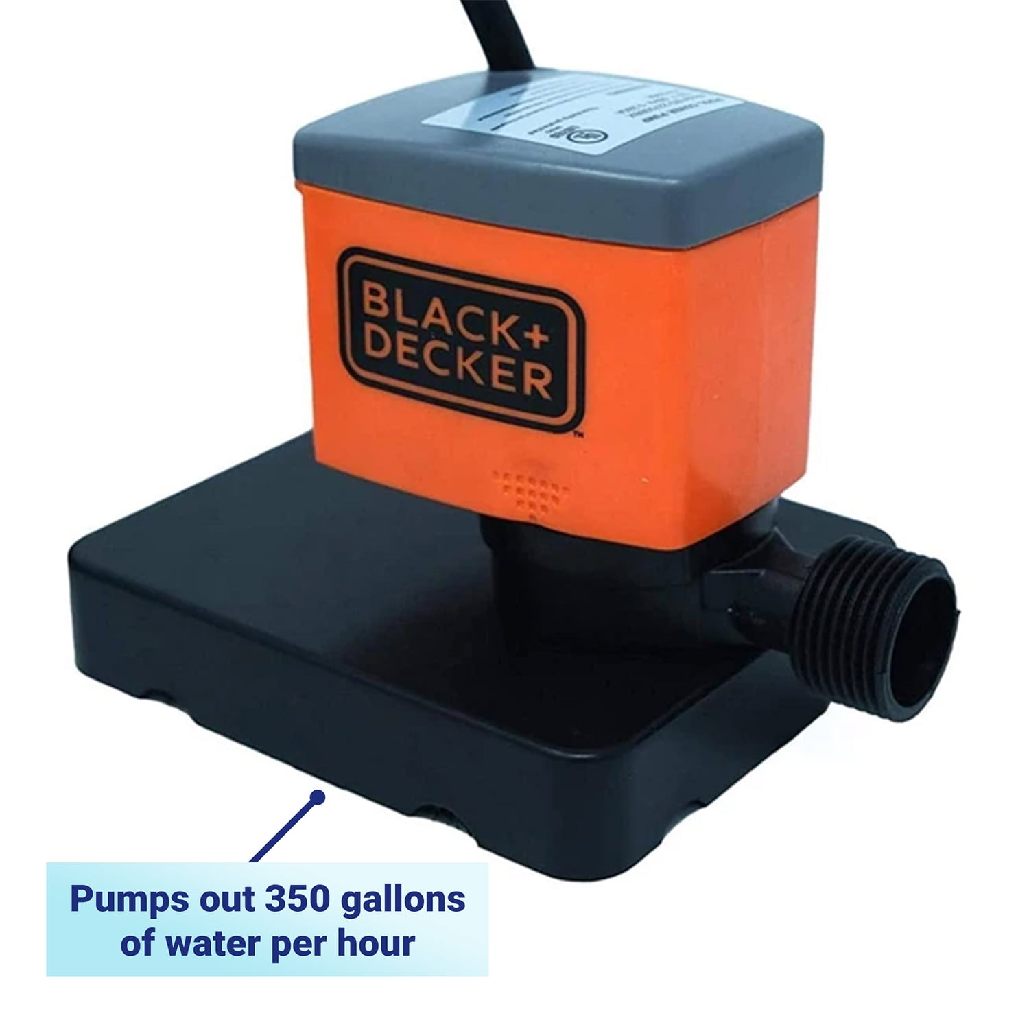 Black Decker 350 Gph Fully Submersible Manual Winter Swimming Pool Cover Pump Walmart Walmart 