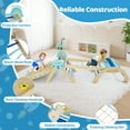 thumbnail image 4 of Gymax Spaceman Theme Wooden Montessori Climbing Set w/Arch Ramp Climbing Rope & Ladder, 4 of 10