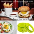 thumbnail image 5 of Silicone Egg Ring Pancake Molds Non-stick Pancake Molds 4-pack (blue), 5 of 5
