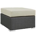 thumbnail image 1 of Modway Sectionnel de Mobilier de Patio Extérieur en Osier Rattan Sojourn, 5 Pcs, Beige, 1 of 7