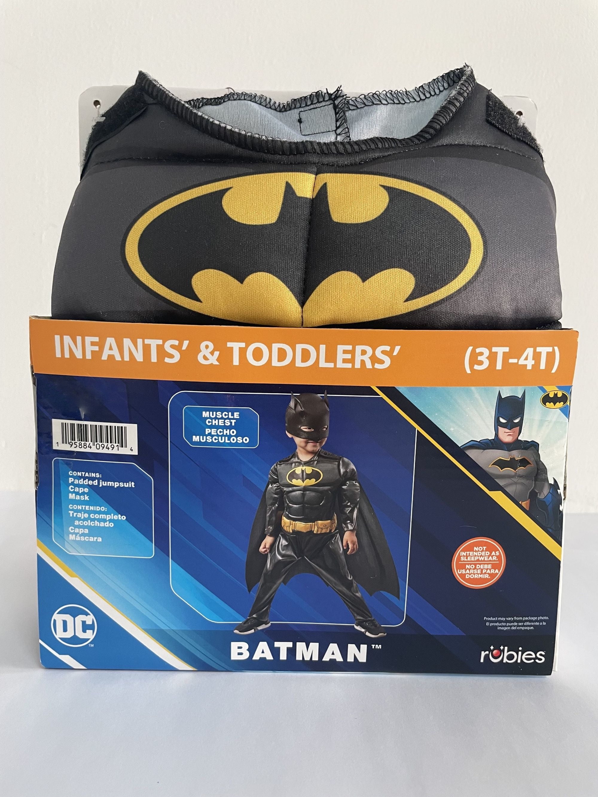 DC Batman Halloween Costume for Toddler, Size 4T, by Rubies