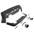 thumbnail image 5 of Ikon Motorsports Compatible with 2008-2014 Dodge Challenger 2015+ SRT Hellcat Style Rear Bumper Cover Conversion + Front Bumper Cover Conversion + IKON V3 Style Matte Black Rear Bumper Diffuser PP, 5 of 9