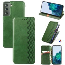 Galaxy S21 Wallet Case, Dteck Premium PU Leather Flip Folio Wallet Case with Card Slot Magnetic Closure Case for Samsung Galaxy S21 5G 6.2 inch, Green