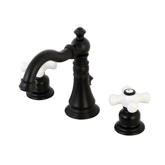 Fauceture FSC1970PX American Classic Robinet de Salle de Bain Traditionnel Classique 8 Po. à Large Diffusion, Noir Mat