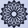 thumbnail image 1 of Ahgly Company Machine Washable Indoor Square Transitional Heavenly Blue Area Rugs, 5' Square, 1 of 7