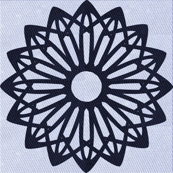 Ahgly Company Indoor Square Patterned Heavenly Blue Area Rugs, 7' Square