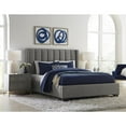 thumbnail image 3 of Modus Furniture Palermo Upholstered Wingback Platform Bed in Dark Stone, 3 of 6