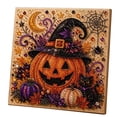 thumbnail image 2 of Halloween Diamond Painting Kits for Adults, 3D Pearl Art Craft Set with Frame, Pearl Bead Embroidery Paint by Numbers Kit for Gothic Home Wall Decor，E, 2 of 5