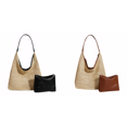 thumbnail image 1 of Bolso Mano Paja para Mujer Hombro Tejido Gran Capacidad Con PU (), 1 of 7