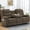 Brown, variant on Korser 3-Seater Recling Couch with Cup Holders and Recessed Power Strip Recliner Loveseat with Console Recliner Sofa with Pull-Down Table,Beige