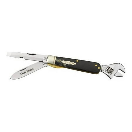 Rough Rider Knives 1137 Utility Tool with Black Smooth Bone Handles Multi-Colored