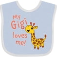 thumbnail image 3 of Inktastic My Gigi Loves Me Cute Giraffe Boys or Girls Baby Bib, 3 of 4