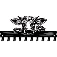 thumbnail image 1 of Llavero de vaca para pared, con 10 ganchos, organizador de llaves de metal, ideal para colgar llaves de granja., 1 of 9