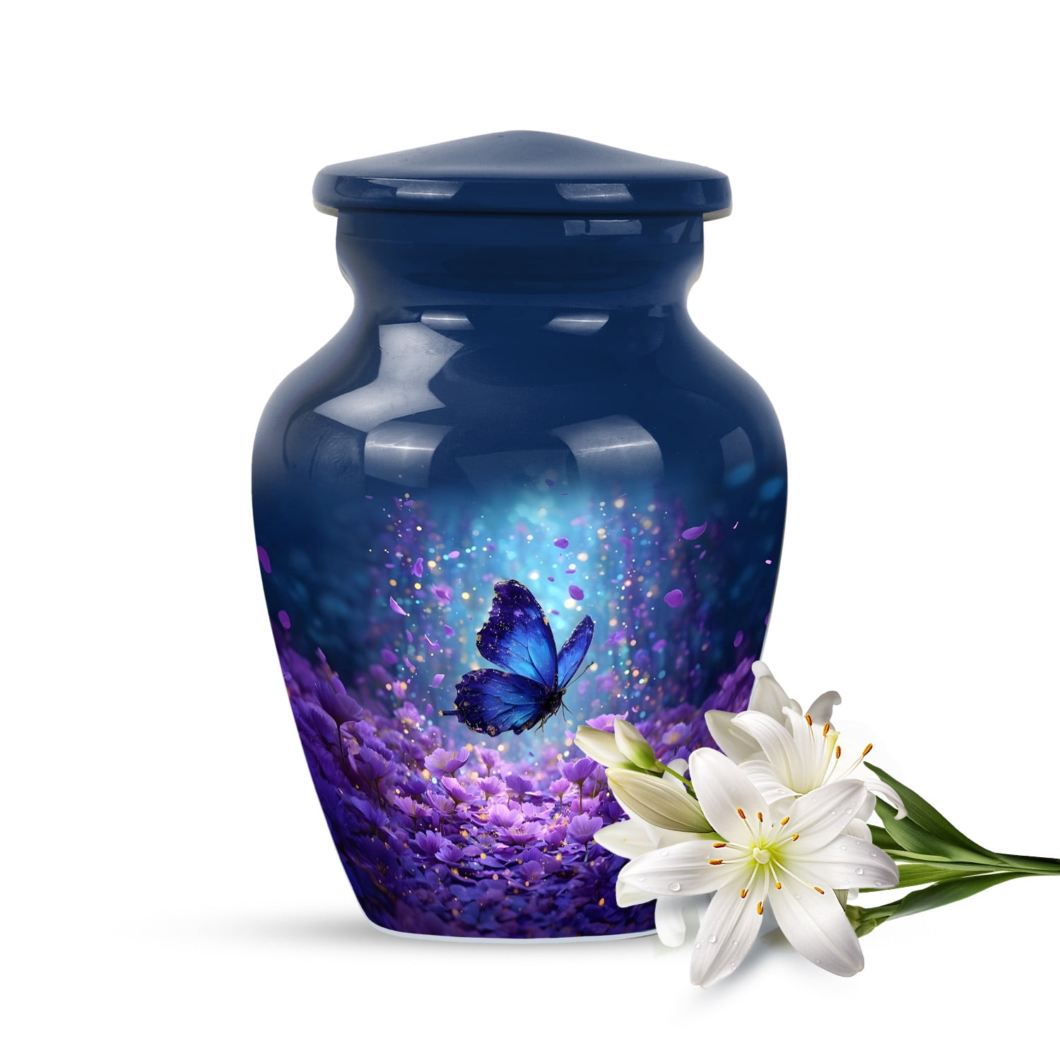 Butterfly Small urn for Ashes for Women, Funeral Cremation Mini Urns for Human Ashes