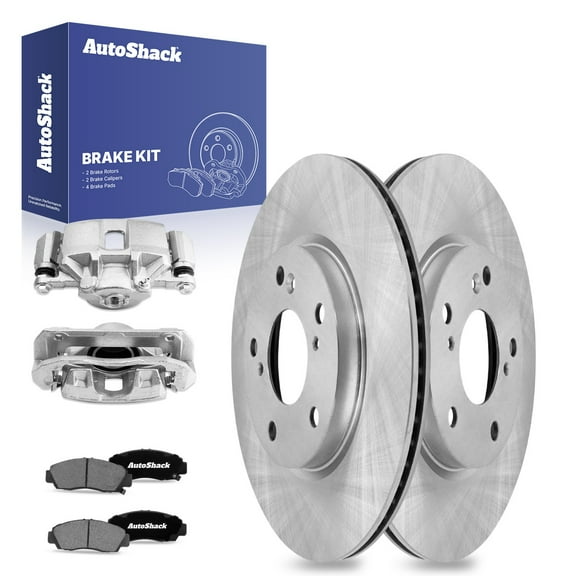 AutoShack Front Brake Rotors Ceramic Brake Pads Calipers | Replacement for 2003-2005 Honda Accord 3.0L V6 FWD | 8-PC Brake Kit