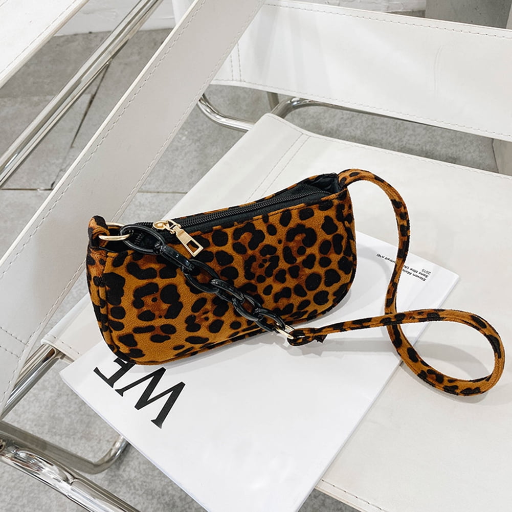 leopard print shoulder bag