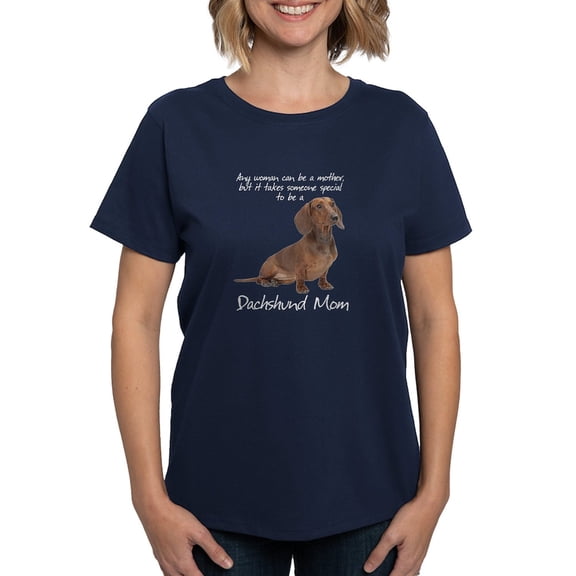 CafePress - Dachshund Mom T Shirt - Women's Traditional Fit Dark T-Shirt