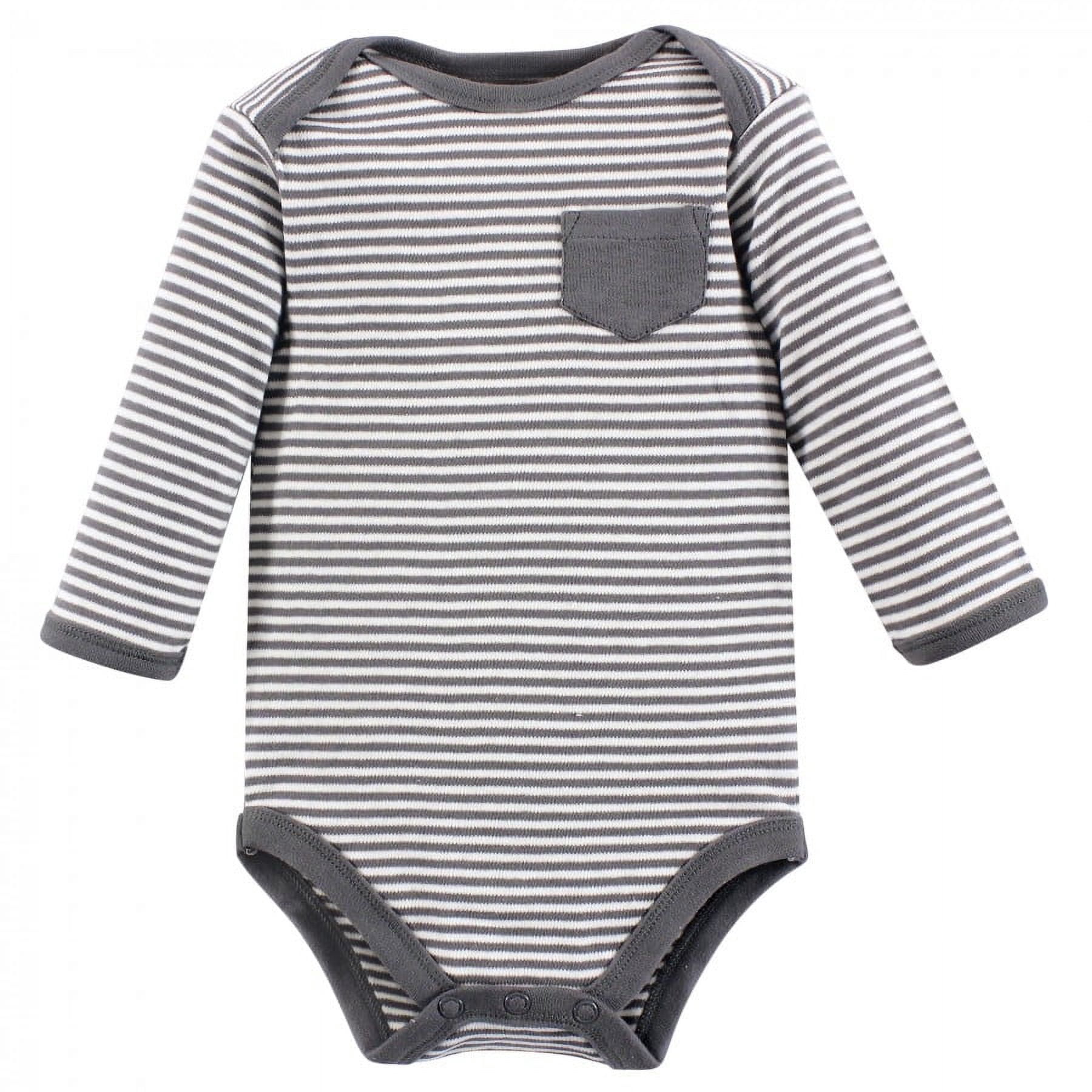 Touched by Nature Baby Boy Organic Cotton Long-Sleeve Bodysuits 3pk, Fox, 3-6 Months