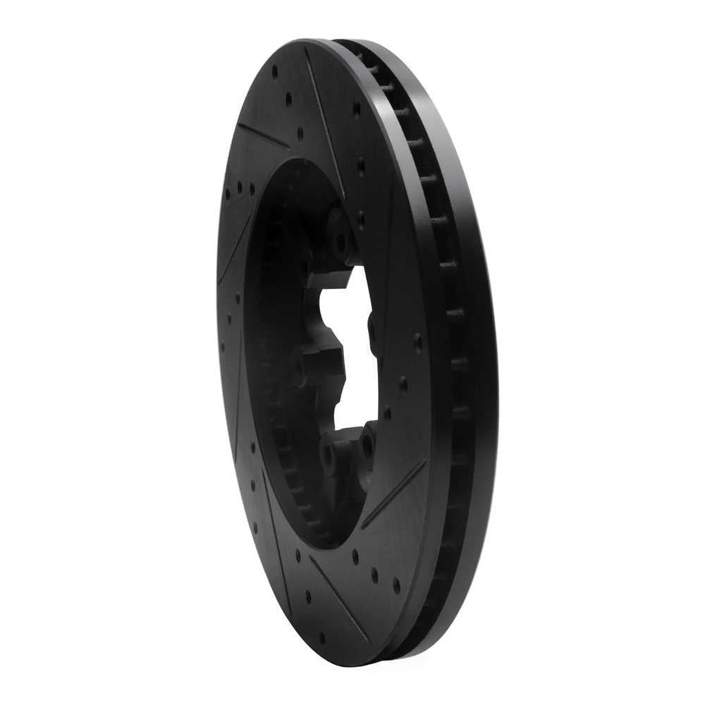 Dynamic Friction Company 633-48057L DFC Brake Rotor - Drilled And Slotted - Black
