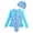 Sky Blue, variant on lnmuld Kids Swimsuits Long Sleeve Swimsuit Set Floral Gradient Scale Print Detachable Ruffle Skirt Matching Swim Cap Color:Pink,Size:4-5 Years